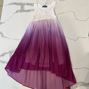 Girls ombré purple floral dress.